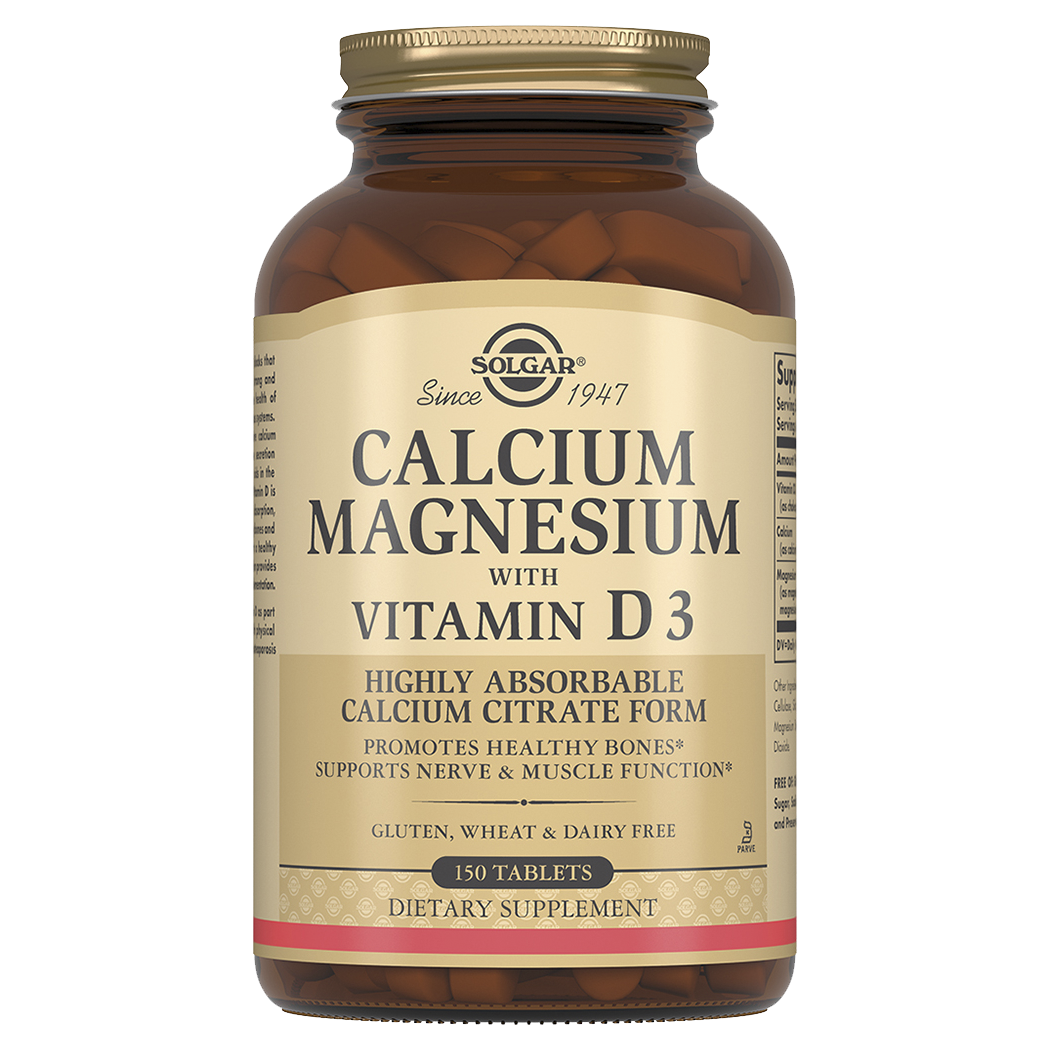 Кальций - Магний с витамином D3 | Solgar - полезные свойства .